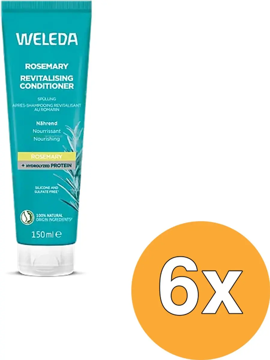 6x Weleda Rozemarijn Revitaliserende Conditioner (150 ml)