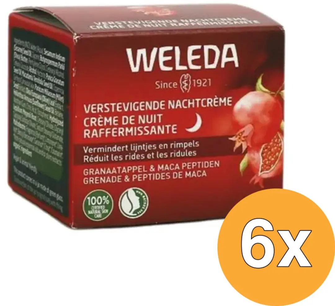 6x WELEDA Verstevigende nachtcremegranaatappel/maca (40 ml)