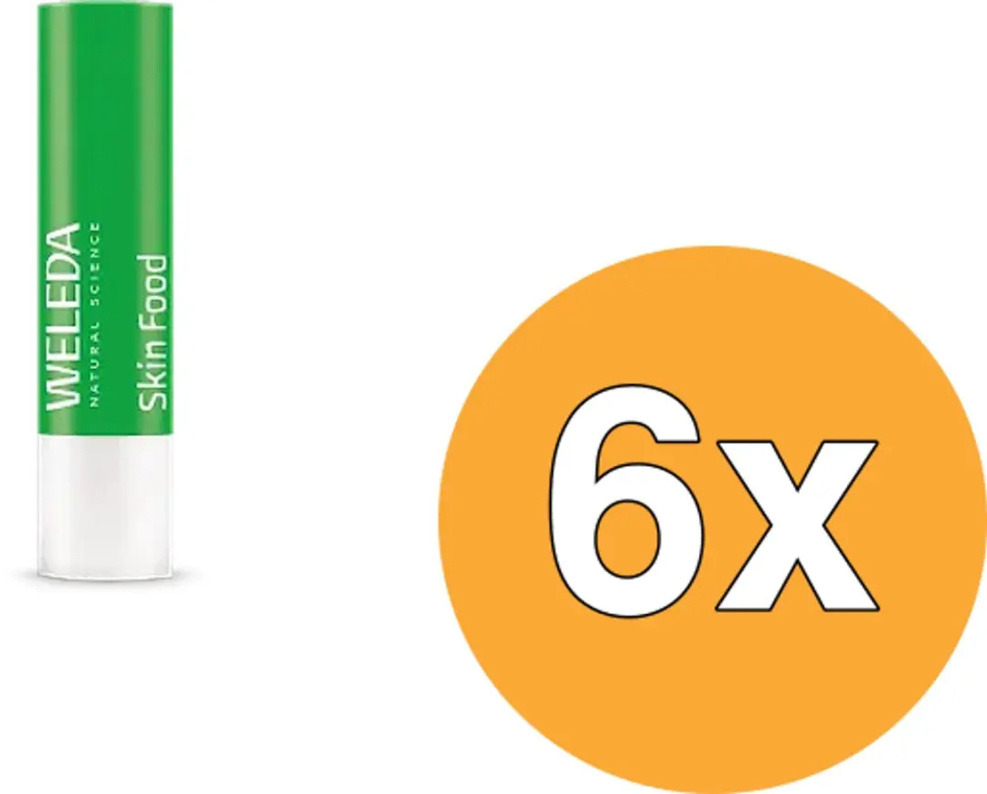 6x Weleda Skin Food Lip Butter Stick (4,8 gr)