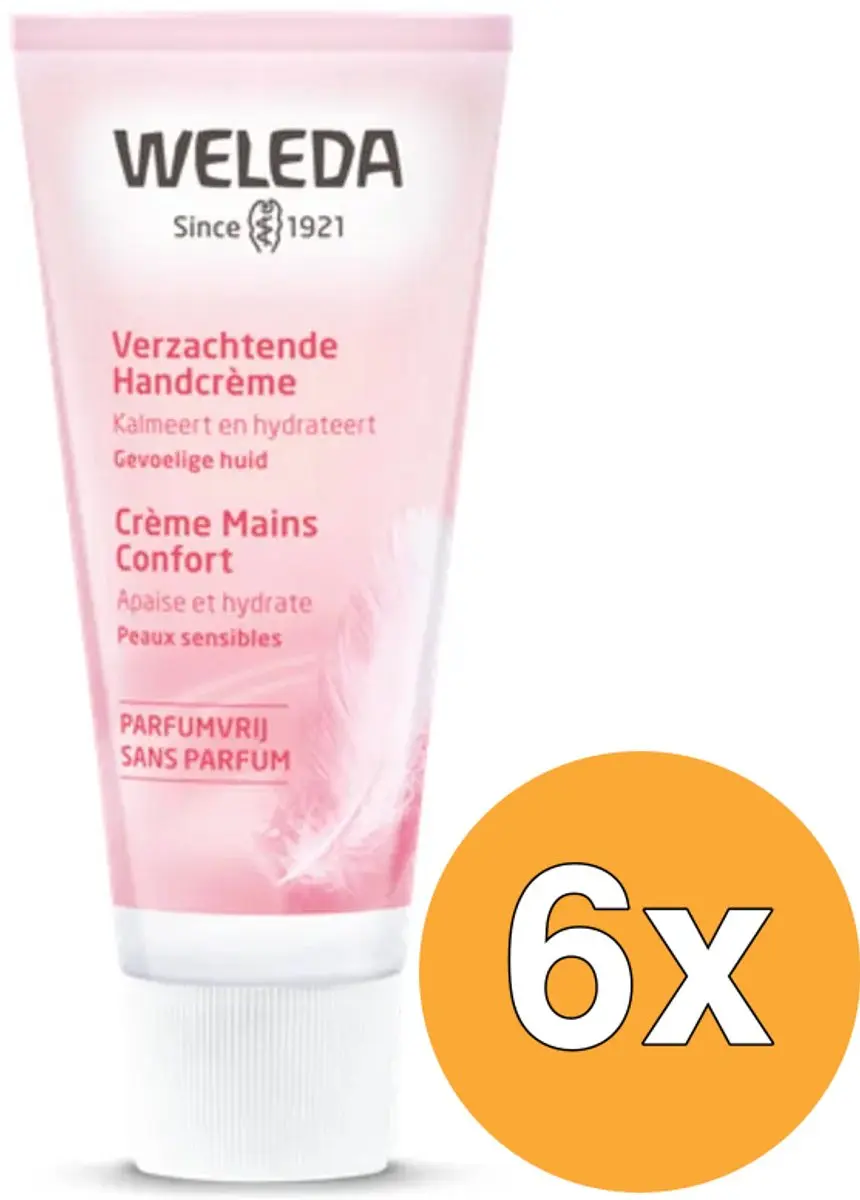 6x WELEDA Verzachtende Handcreme Parfumvrij (50 ml)