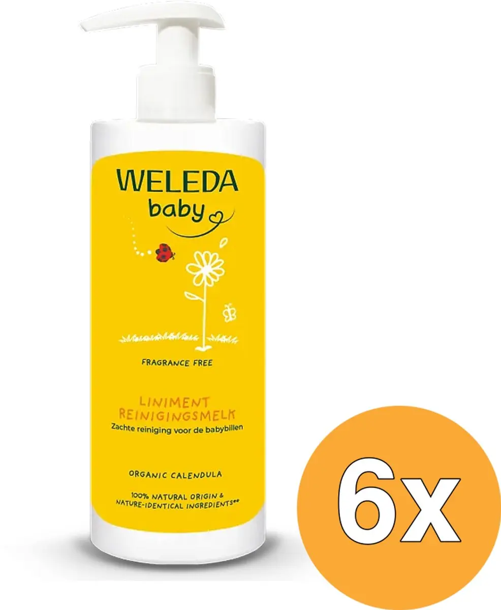 6x WELEDA Calendula liniment reinigingsmelk (400 ml)