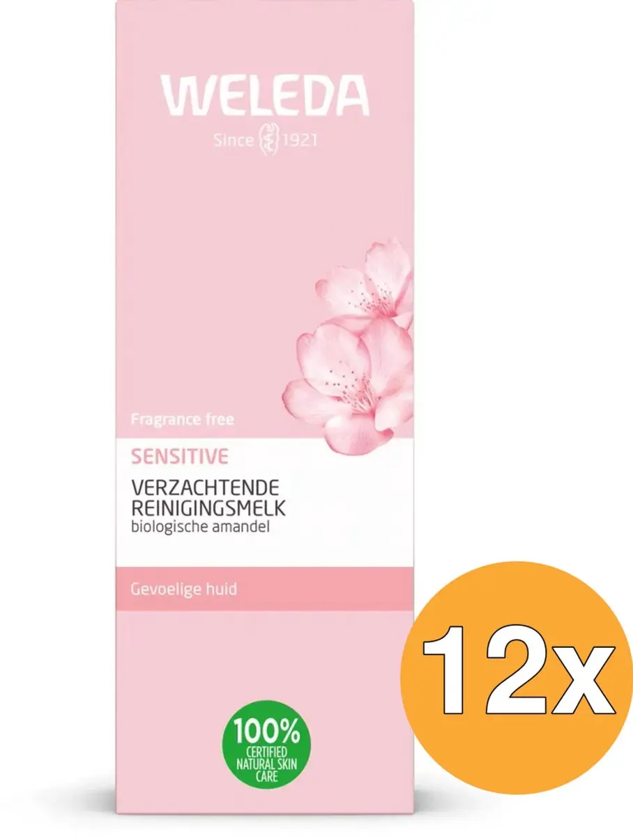 12x Weleda Sensitive Verzachtende Reinigingsmelk (75 ml)