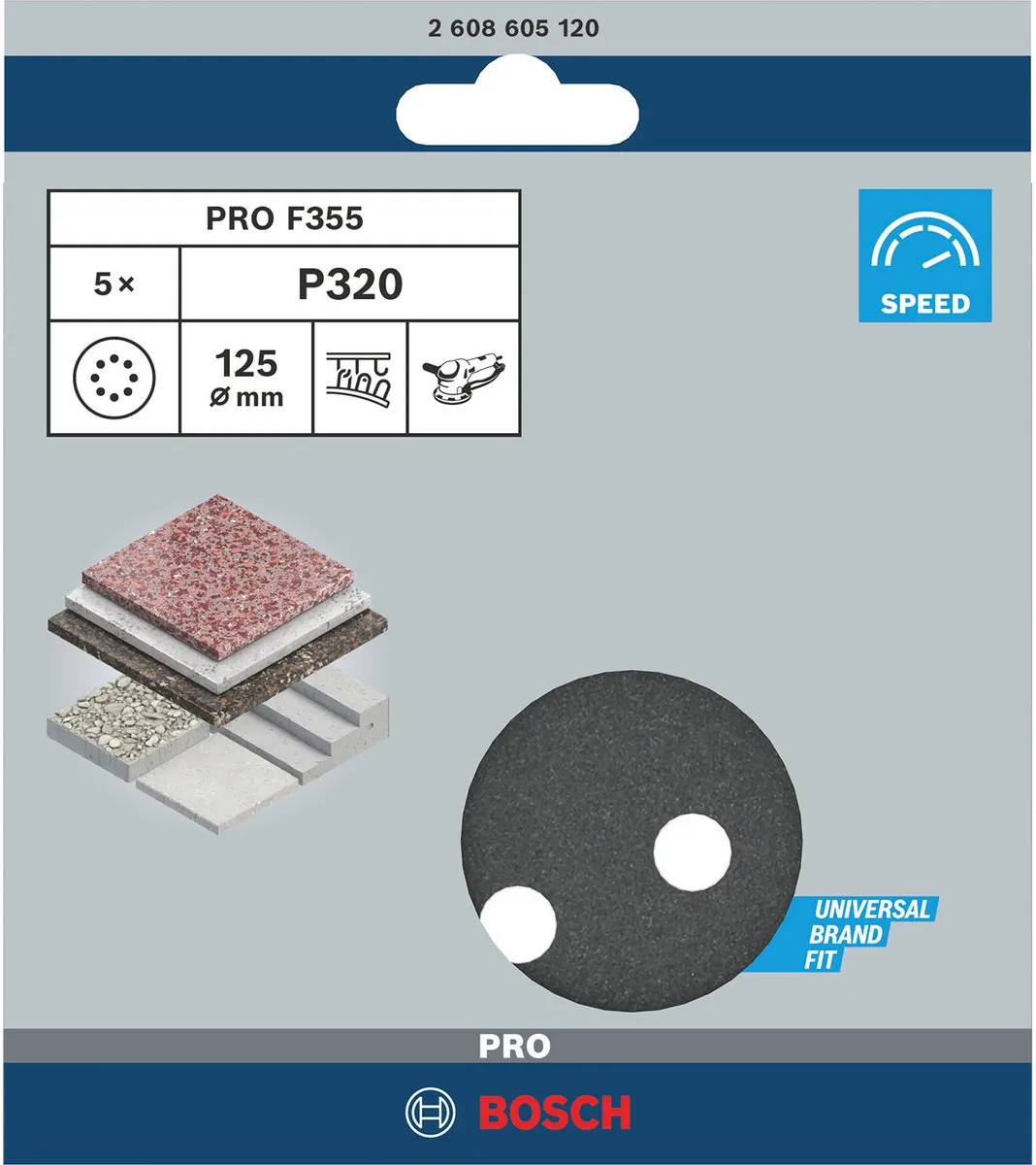 Bosch Professional Schuurvel Ø125 Best Coatings - 5 Stuks