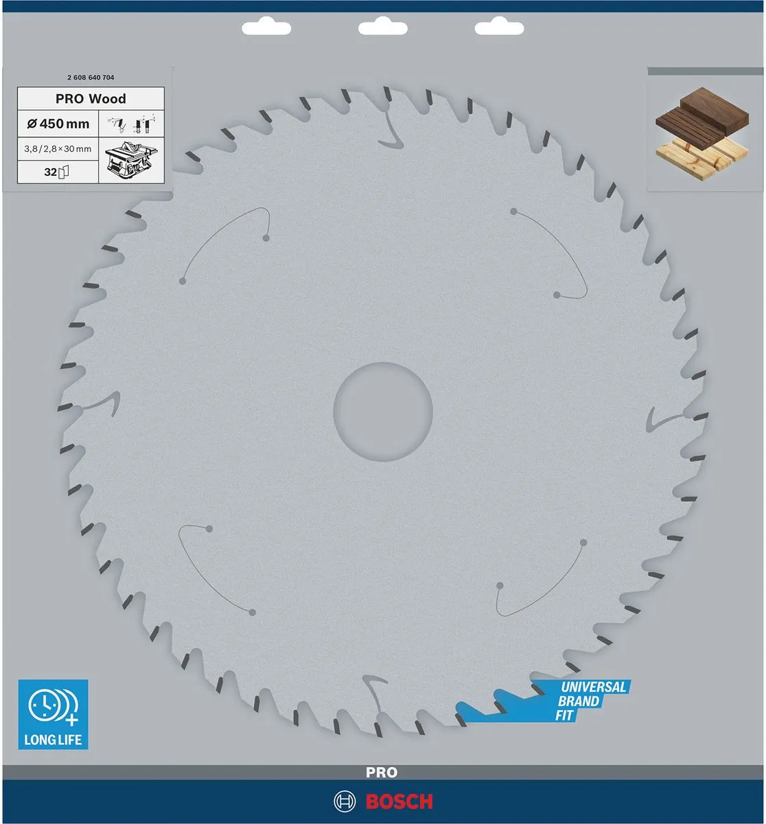 Bosch Professional CIRKZB Constructiehout Tandzaagblad 450x30x3,8mm 32T Metaal