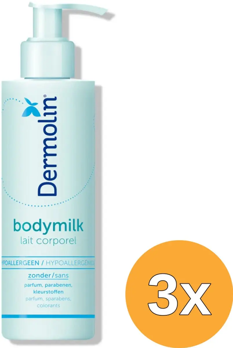 3x Dermolin Bodymilk (200 ml)