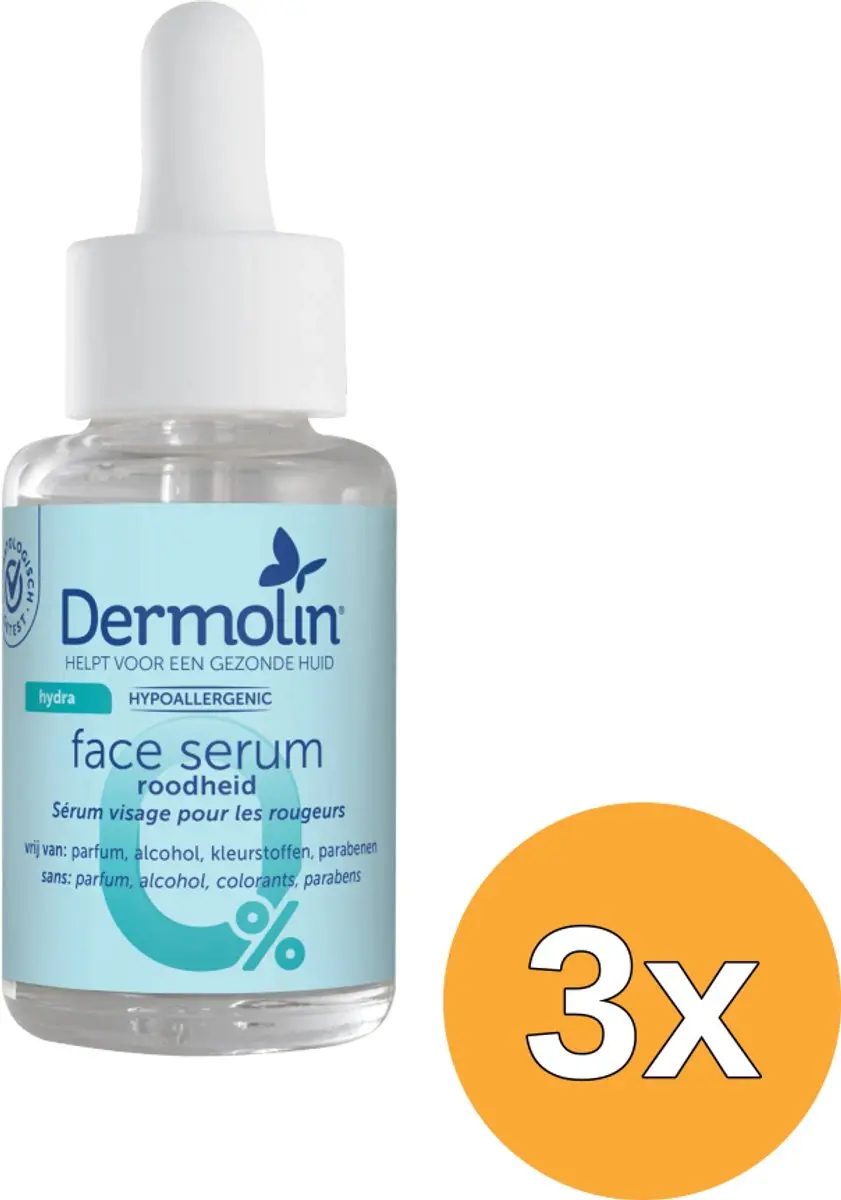 3x Dermolin Serum Roodheid met pipet (30 ml)