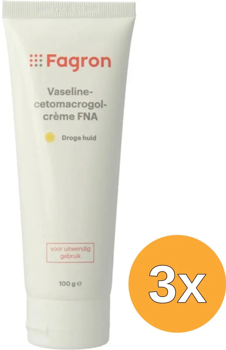 3x Fagron Vaselinecetomacrogol creme (100 gr)
