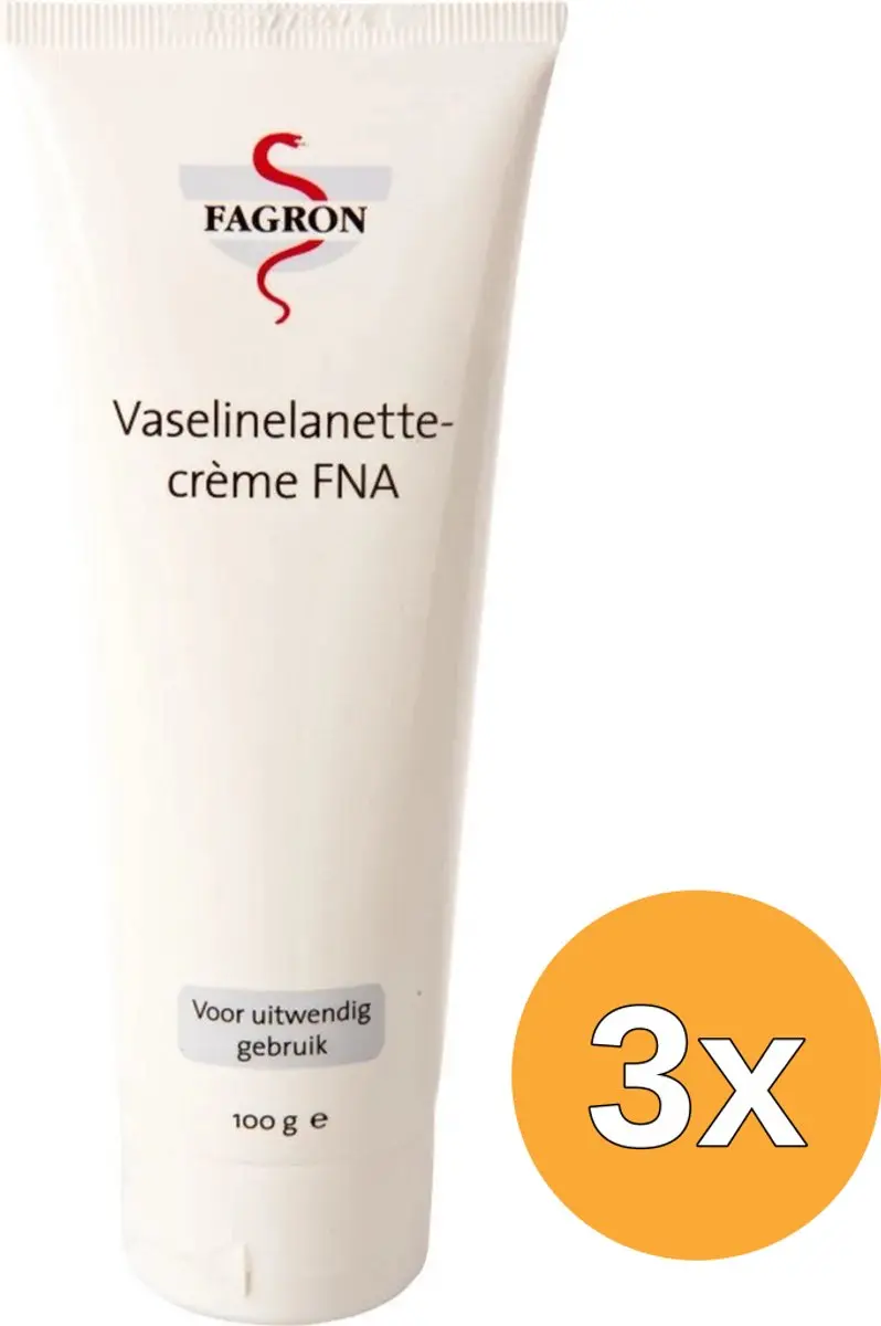 3x Fagron Vaseline Lanettecreme FNA (100 gr)
