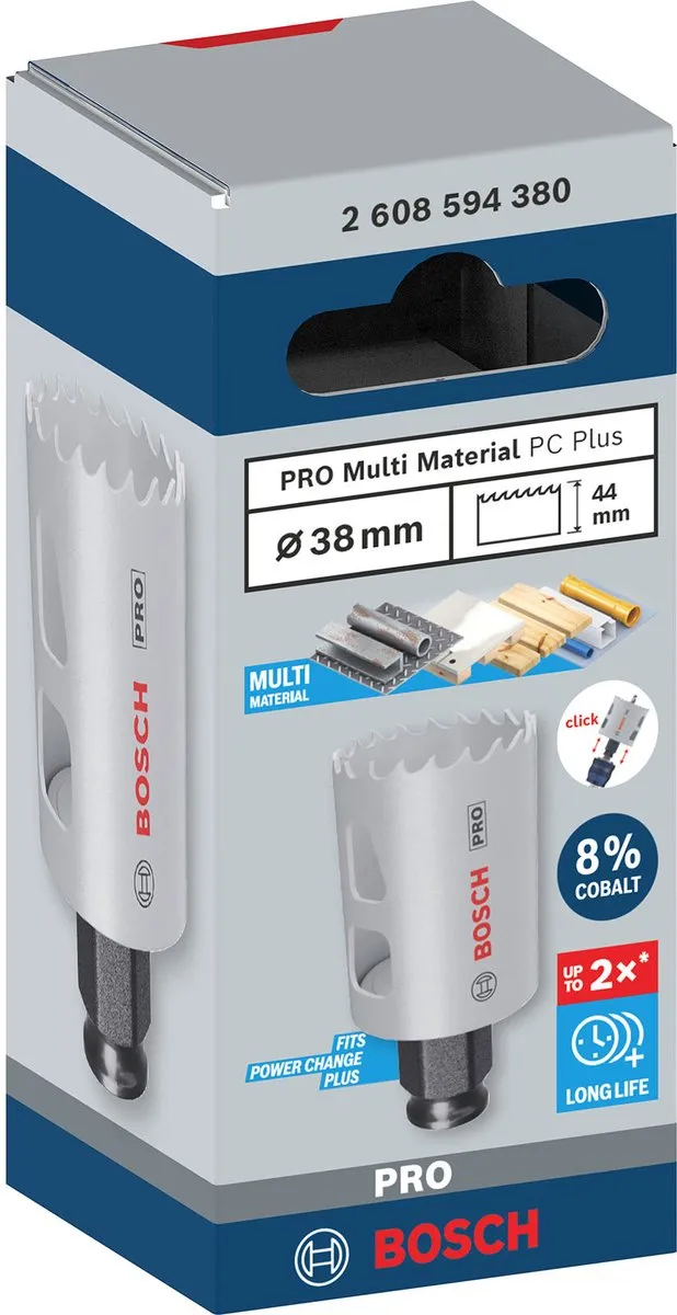 Bosch Professional Multi Materiaal PC Plus Gatenzaag 38mm - 2608594380