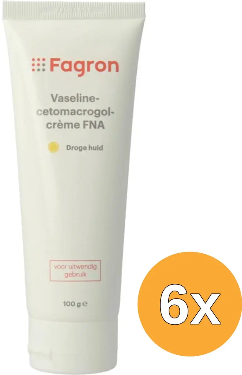 6x Fagron Vaselinecetomacrogol creme (100 gr)