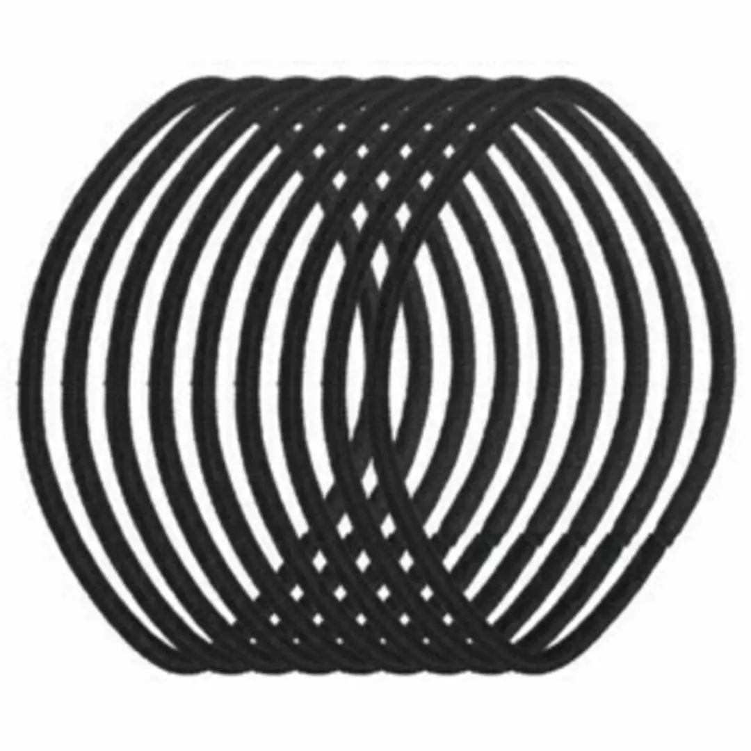 Zenner 6 Medium Haarelastieken Metaalvrij - 4mm - Zwart