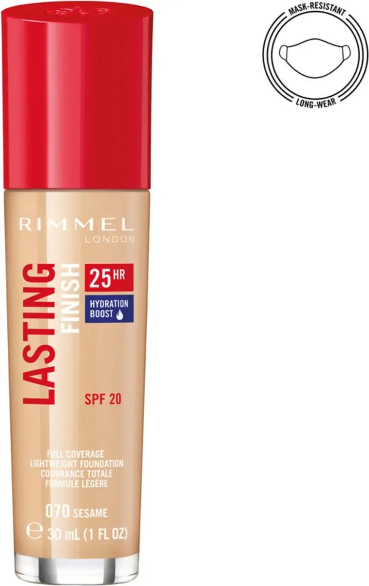 Rimmel London Lasting Finish 25H Foundation 070 Sesame - 3 Stuks