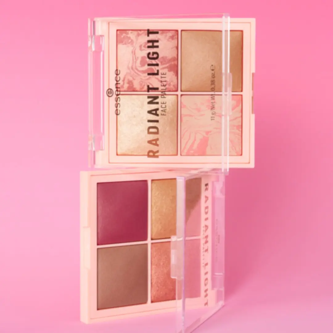 Essence Radiant Light Face Palette Glow Icon - 11g - Medium - afbeelding 4 van 5