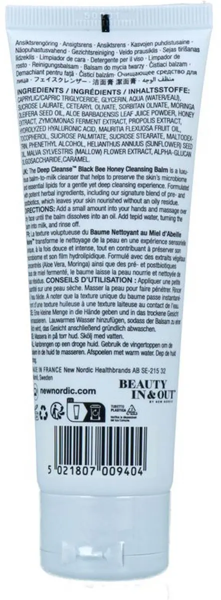 New Nordic Deep Cleanse Black Bee Honey Cleansing Balm 75ml