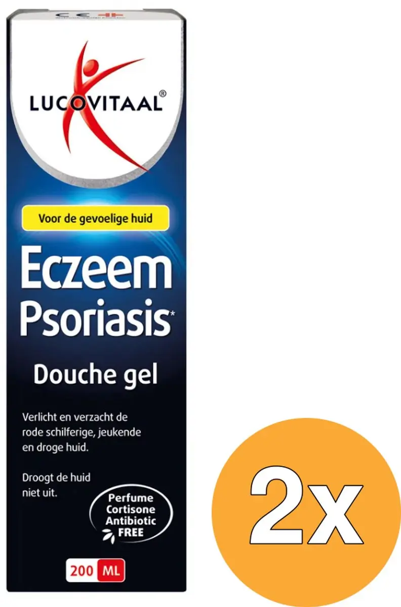 2x Lucovitaal Eczeem Psoriasis Douchegel (200 ml)