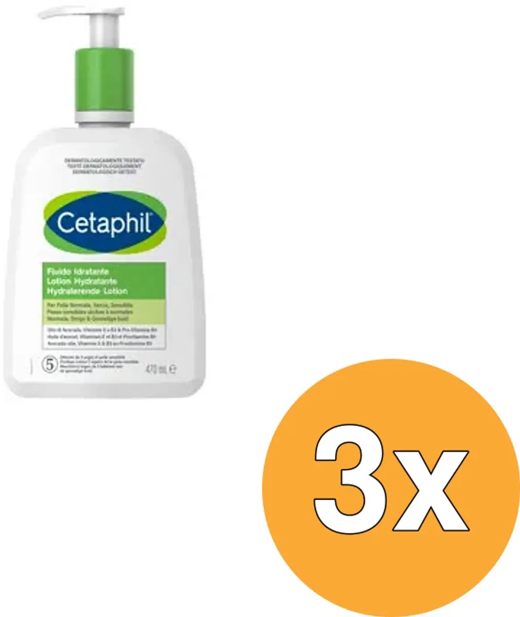 3x Cetaphil Hydraterende Lotion (470 ml)