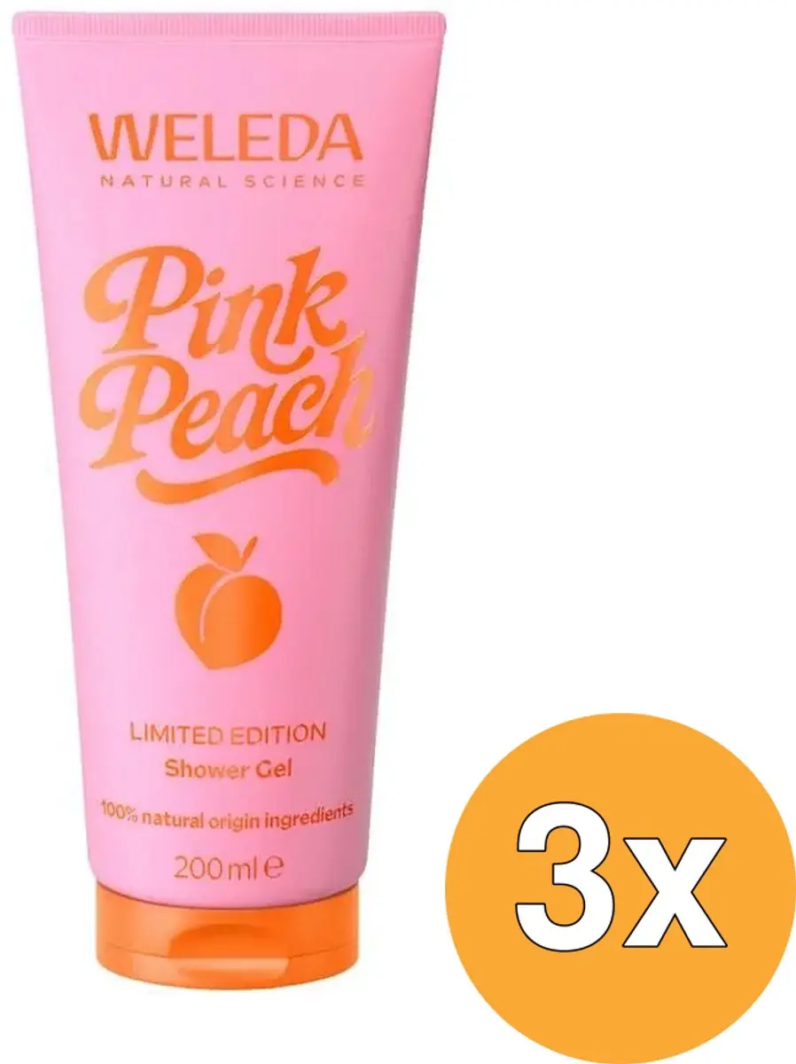 3x Weleda Pink Peach Douchegel Í Limited Edition (200 ml)