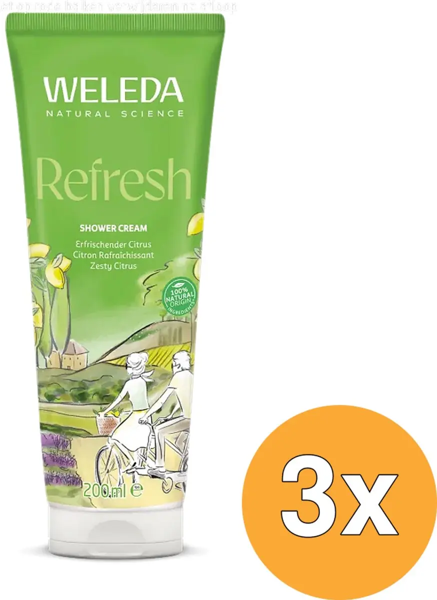 3x WELEDA Citrus refresh douchecreme (200 ml)