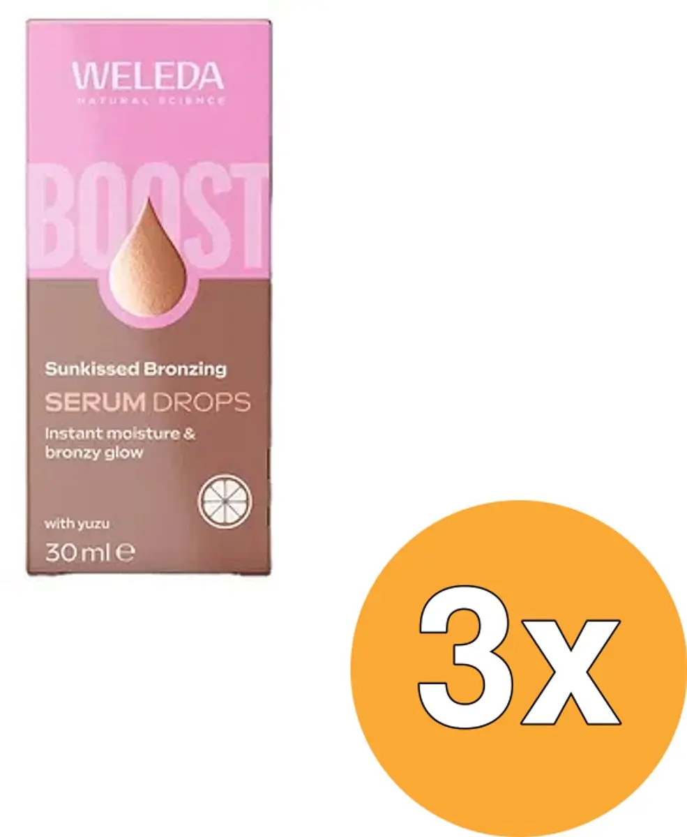 3x Weleda Bronzing Boost Serum Drops (30 ml)