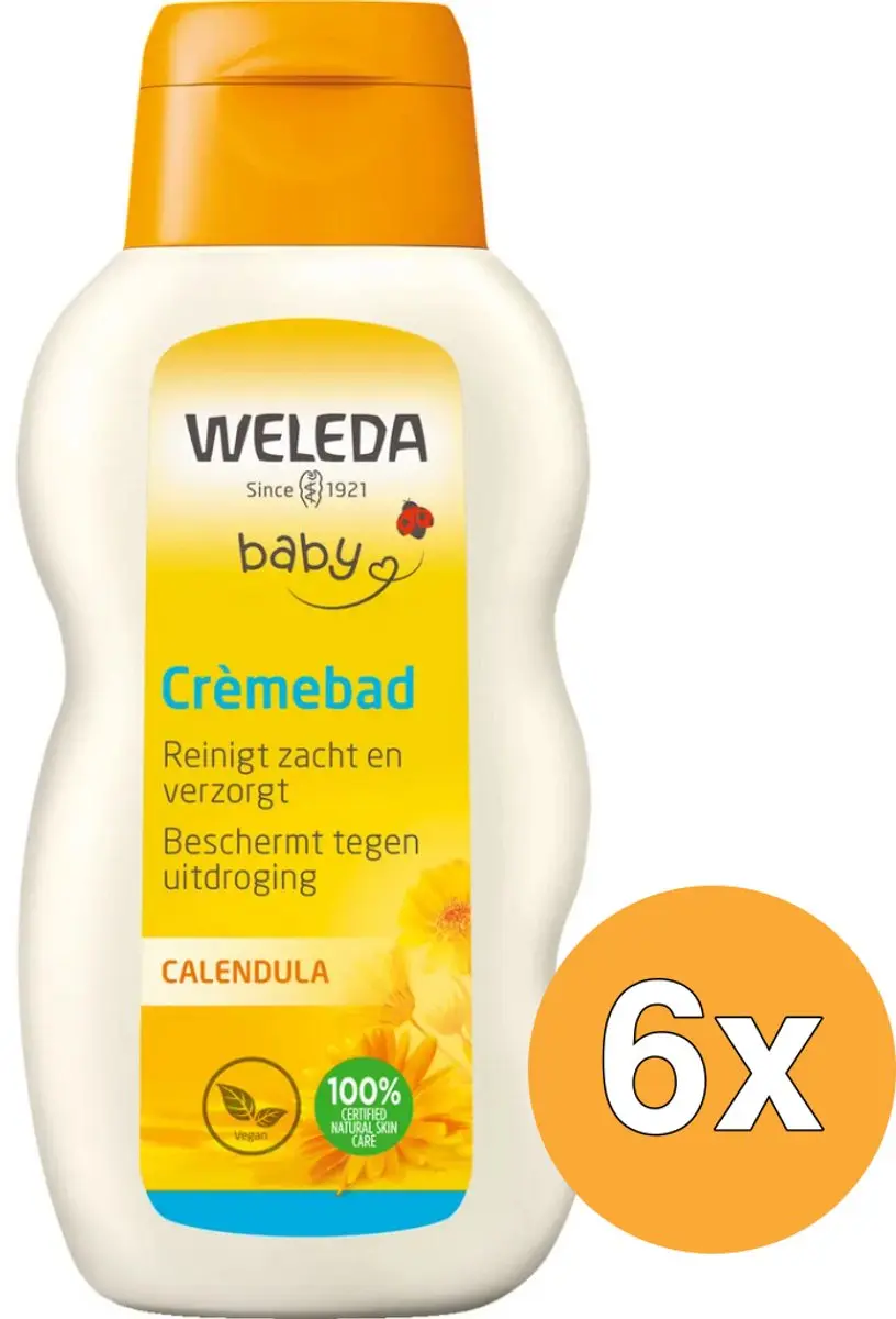 6x WELEDA Calendula baby cremebad (200 ml)