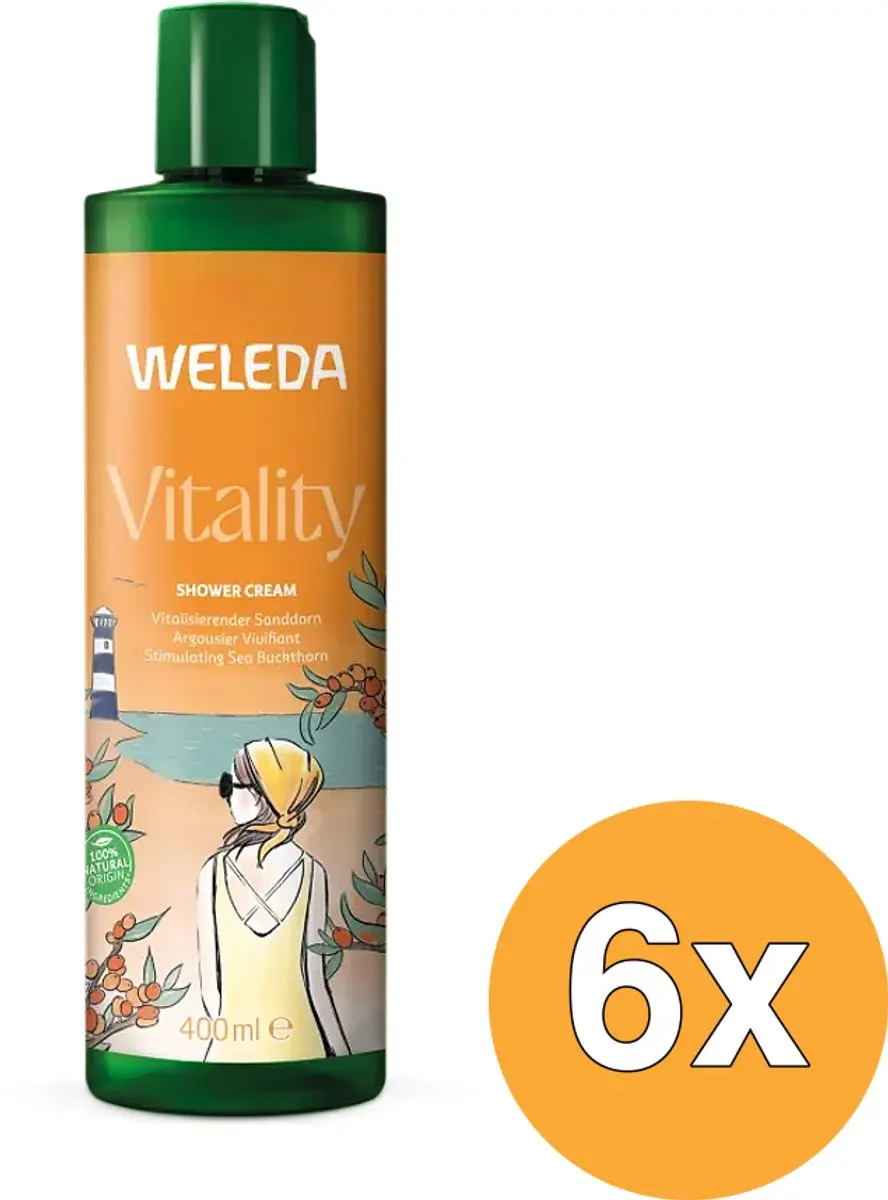 6x Weleda Vitality Douchecreme Duindoorn (400 ml)