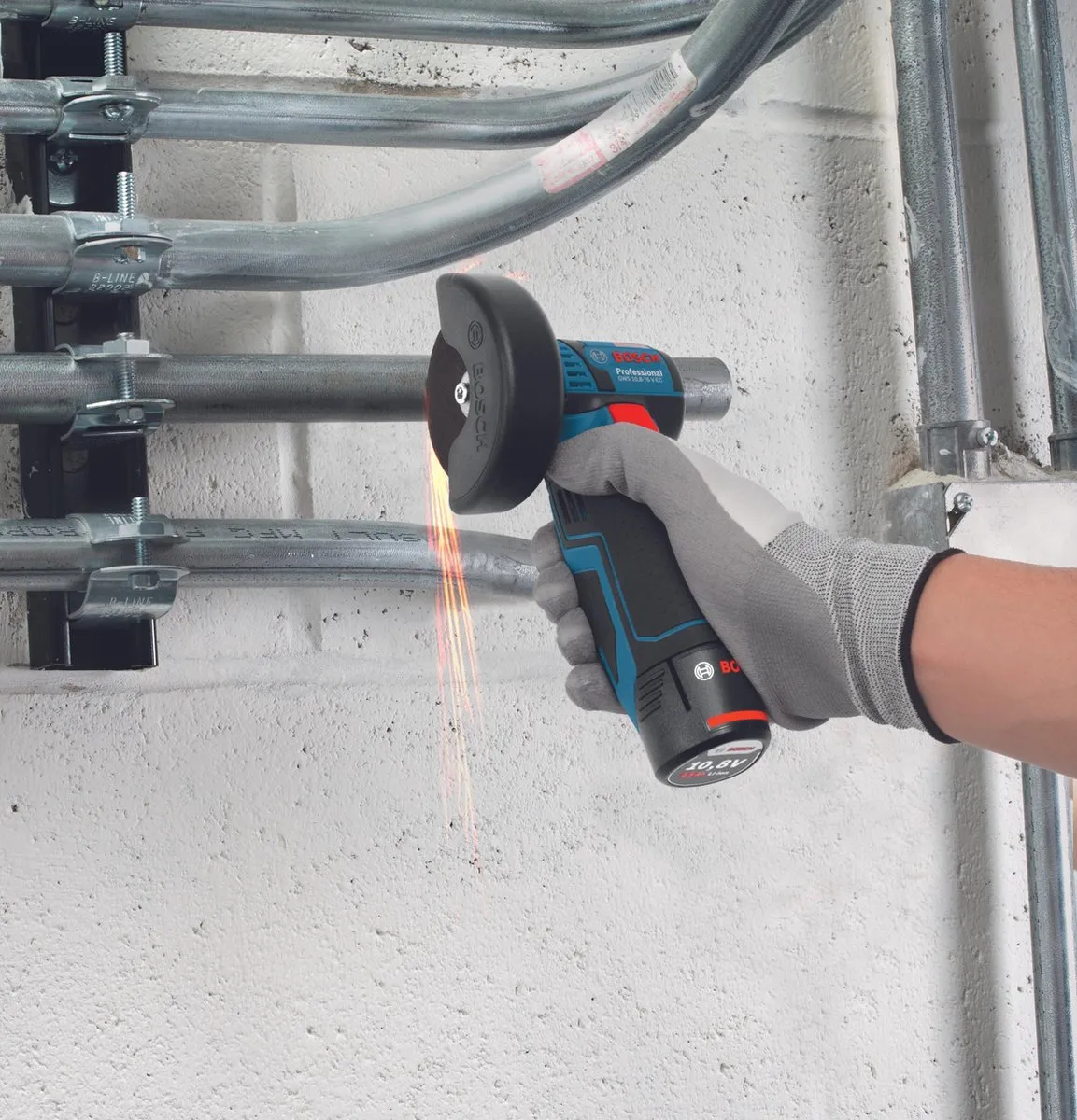 Bosch Professional GWS 12-76 V-EC Accu Haakse Slijper - Metaal - 76mm