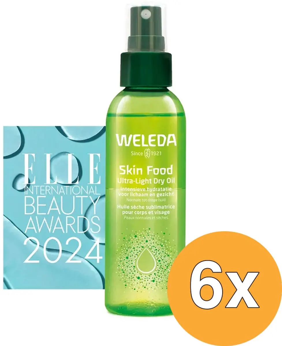 6x WELEDA Skin Food Ultra Light Dry Oil (100 ml)