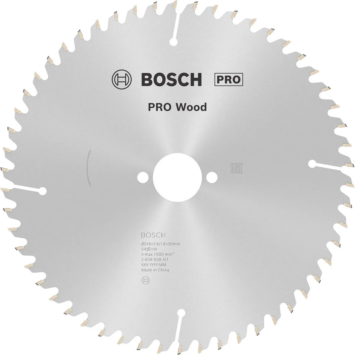 Bosch Professional Hout Cirkelzaagblad 216x2,6x30mm 2608838411