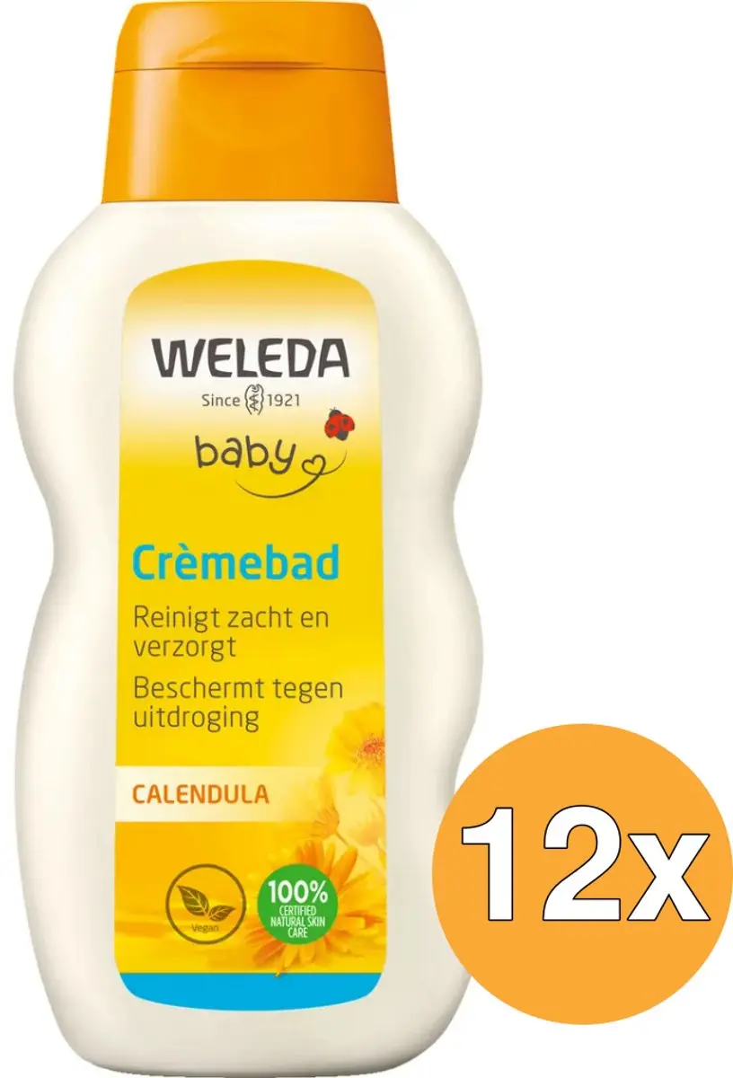 12x WELEDA Calendula baby cremebad (200 ml)