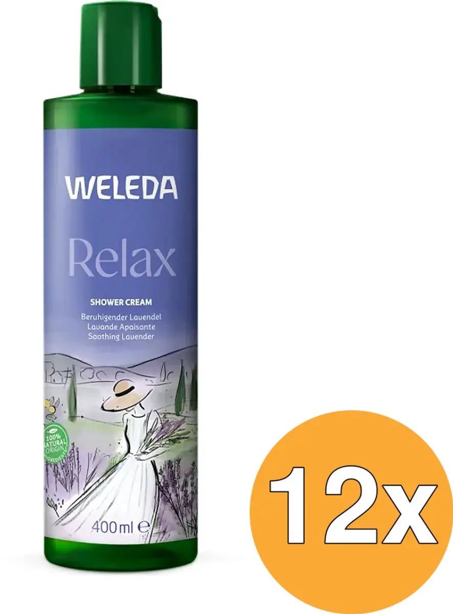 12x Weleda Relax Douchecreme Lavendel (400 ml)