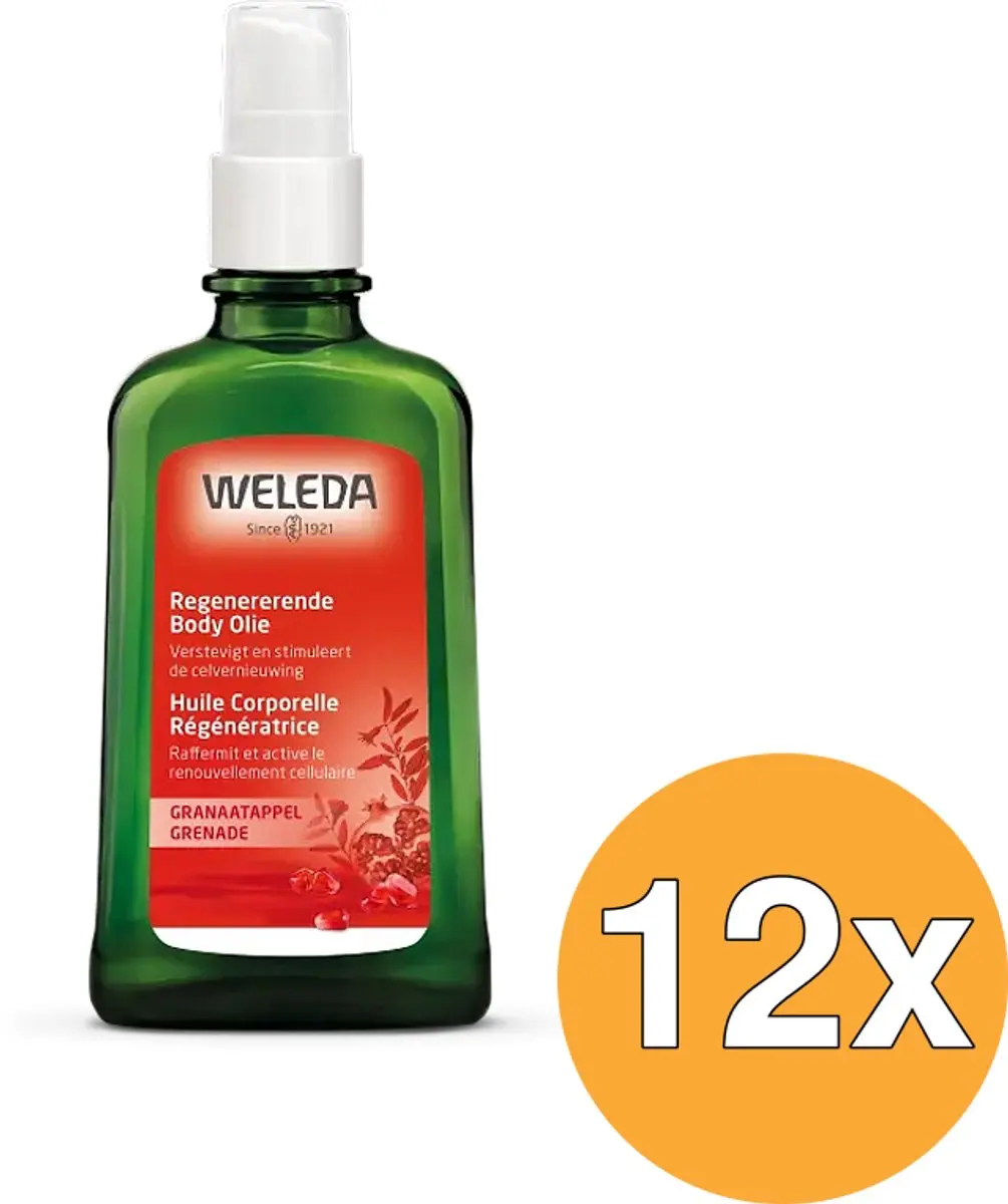 12x WELEDA Granaatappel Regenererende Body Olie (100 ml)