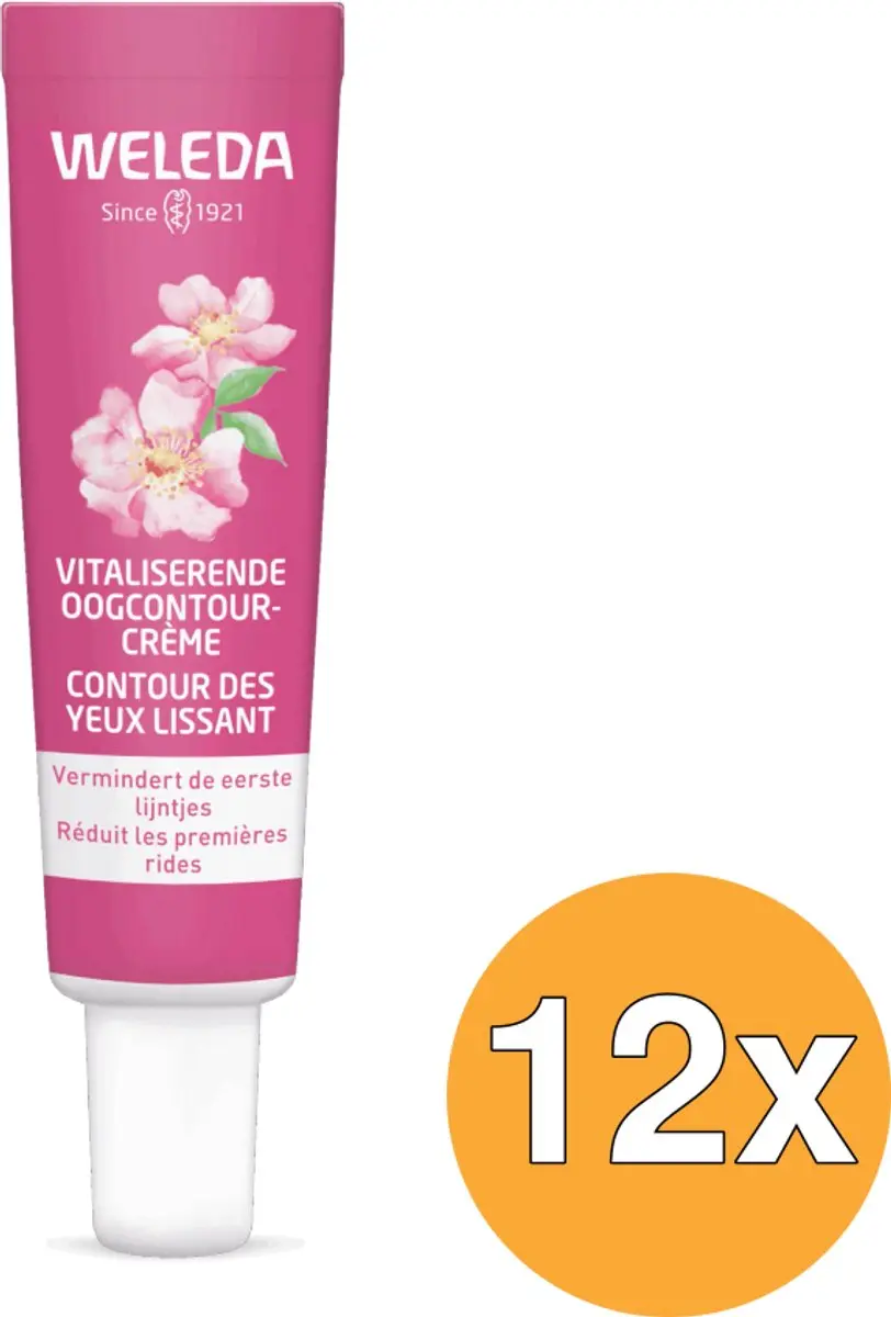 12x Weleda Wilde Rozen & Witte Thee Vitaliserende Oogcontourcreme (12 ml)