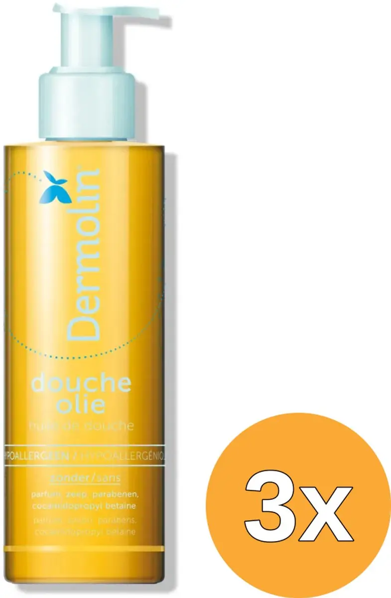 3x Dermolin Doucheolie (200 ml)