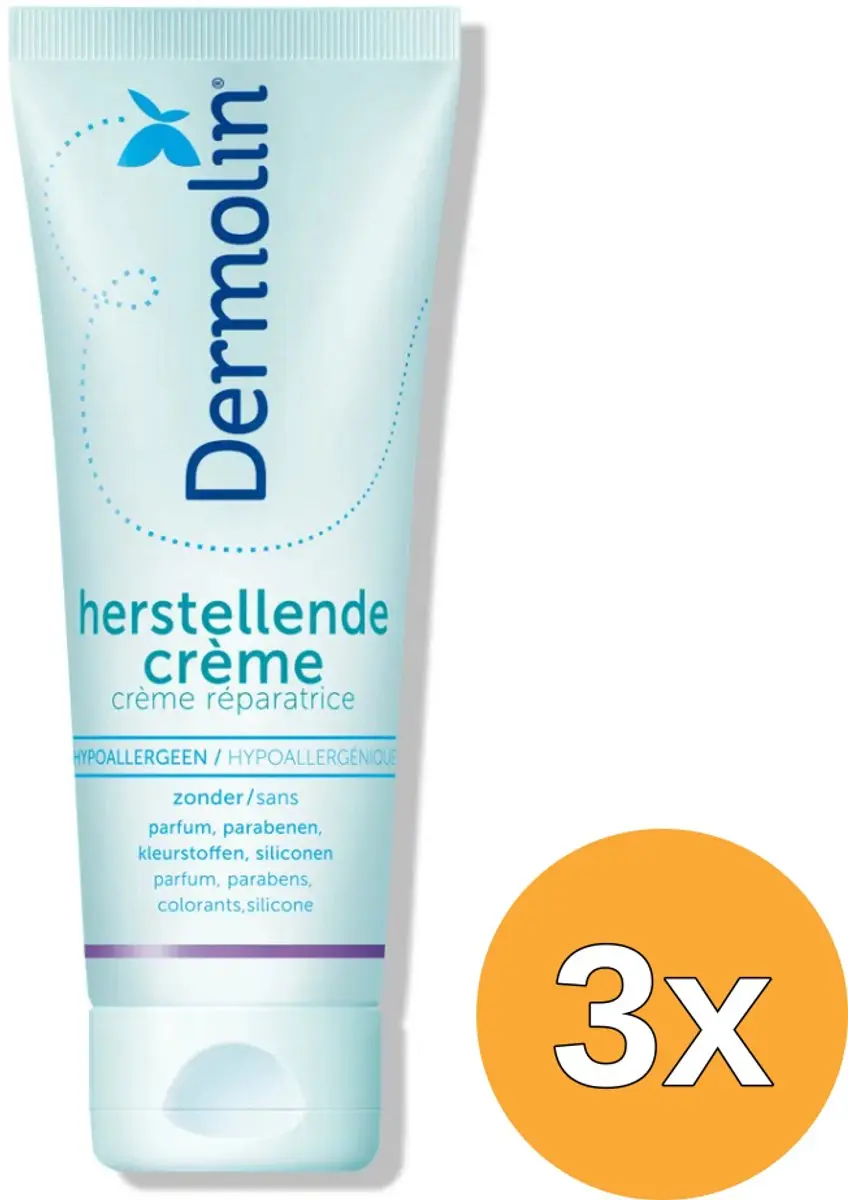 3x Dermolin Herstellende Creme (75 ml)