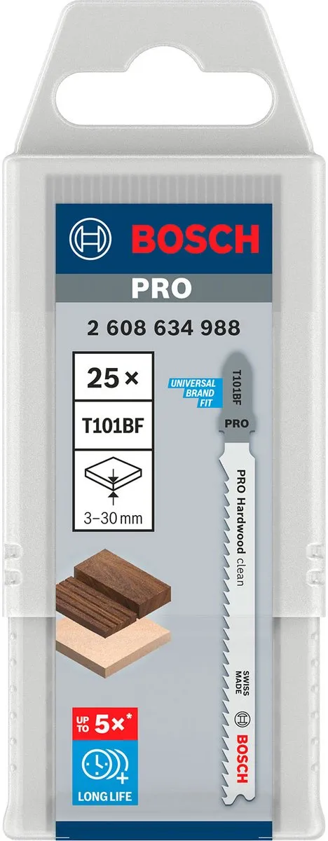Bosch Professional T 101 BF Decoupeerzaagblad - Hout/Alu/Metalen/Kunststof