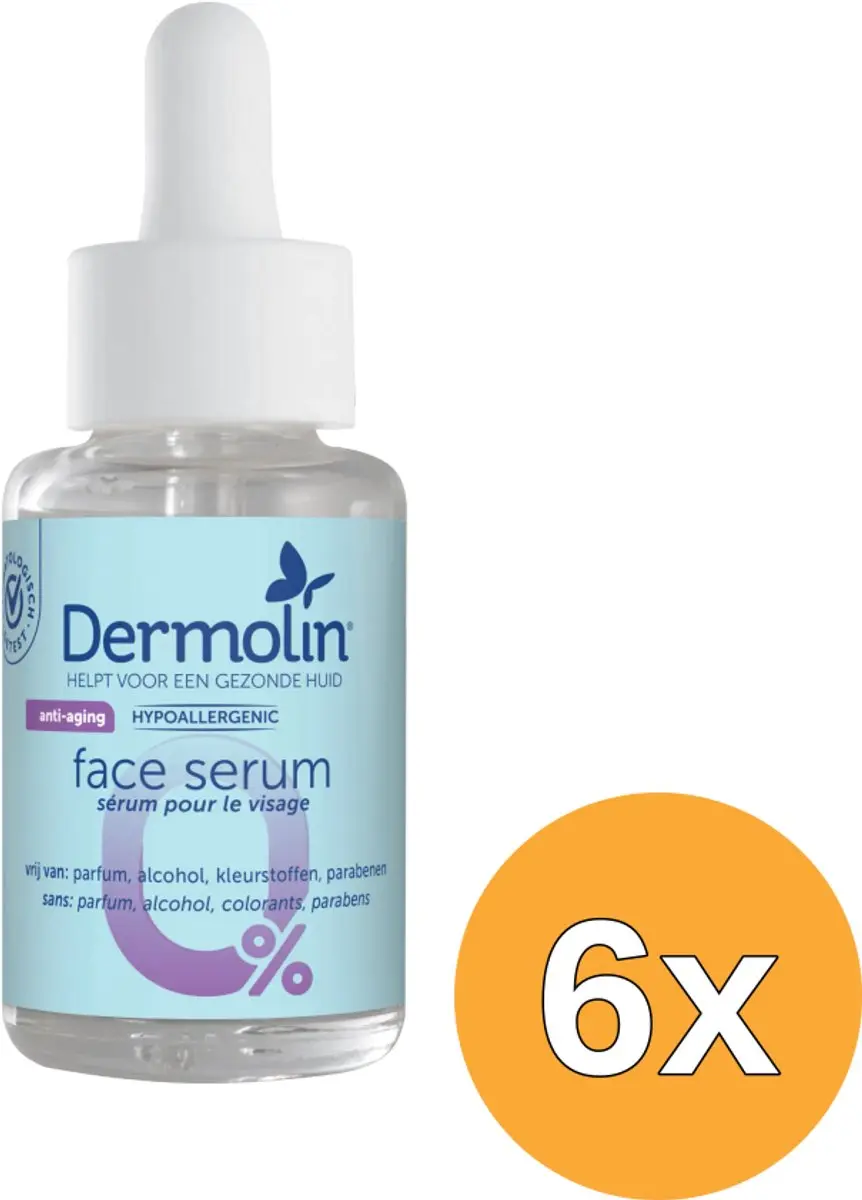 6x Dermolin Serum Anti-Aging met pipet (30 ml)