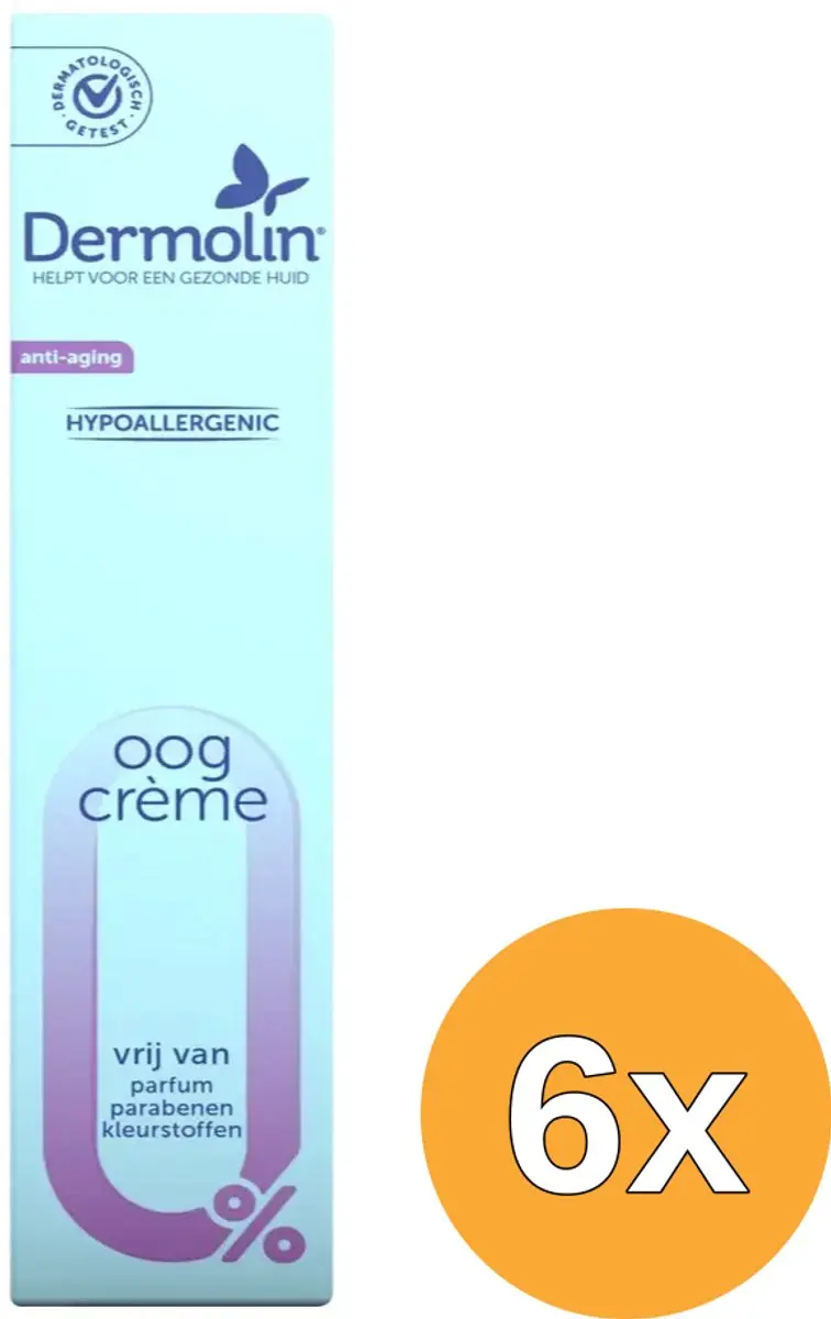 6x Dermolin Oogcreme Anti-Aging tube (15 ml)