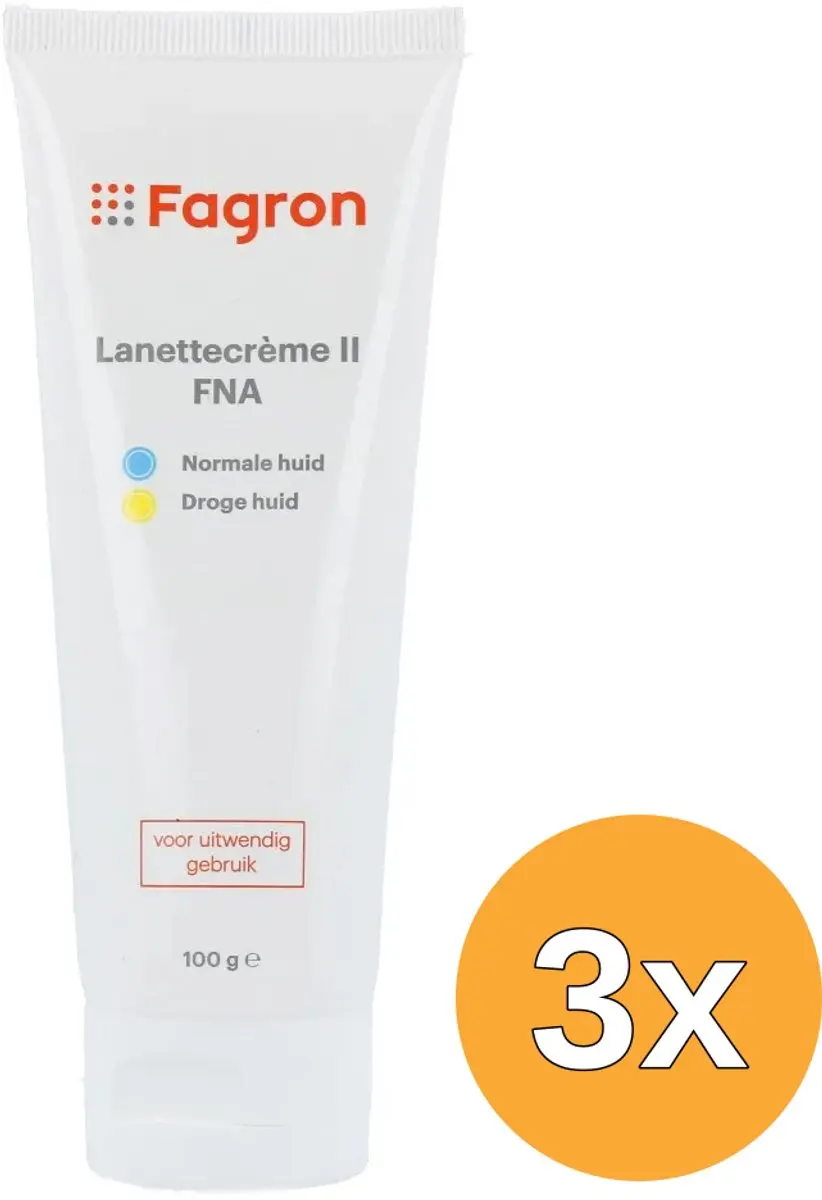 3x Fagron Lanettecrème II Fna (100 gr)