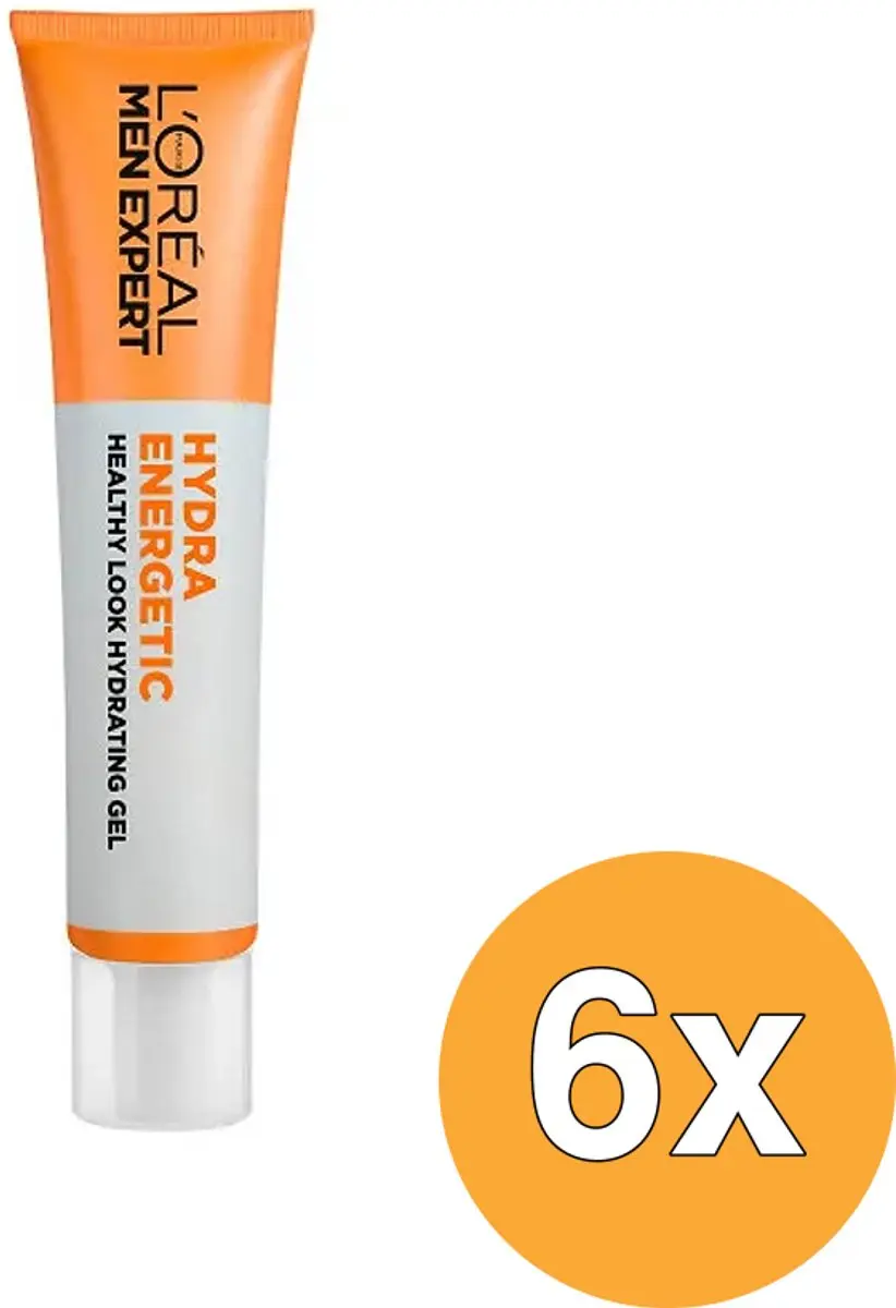 6x L'Oréal Paris Men Expert Hydra Energetic Hydraterende Gel (6 x 40 ml)