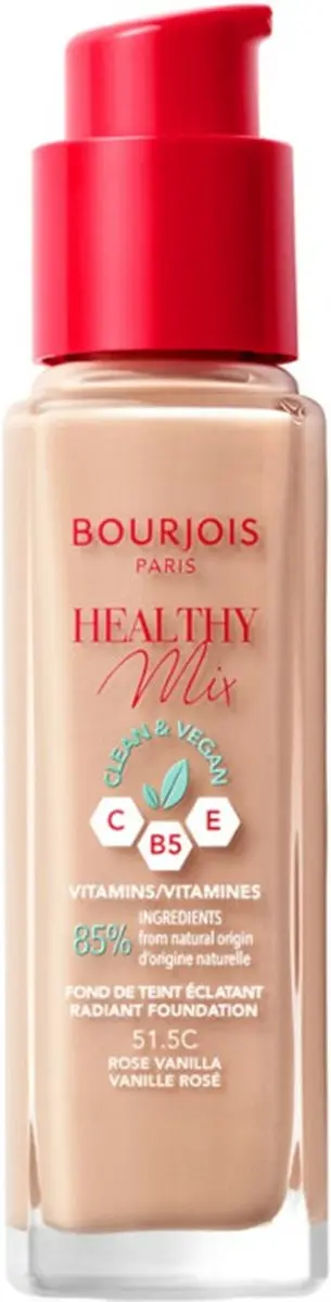 Bourjois Paris Healthy Mix Clean Foundation 51.5 - 90ml (3x30ml)