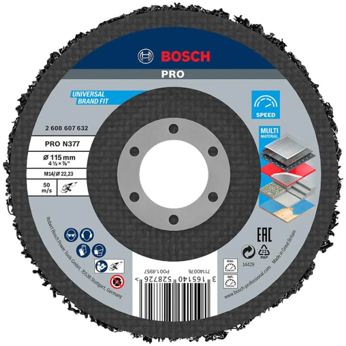 Bosch Professional Reinigingsschijf 115 N377 - 1 Stuk