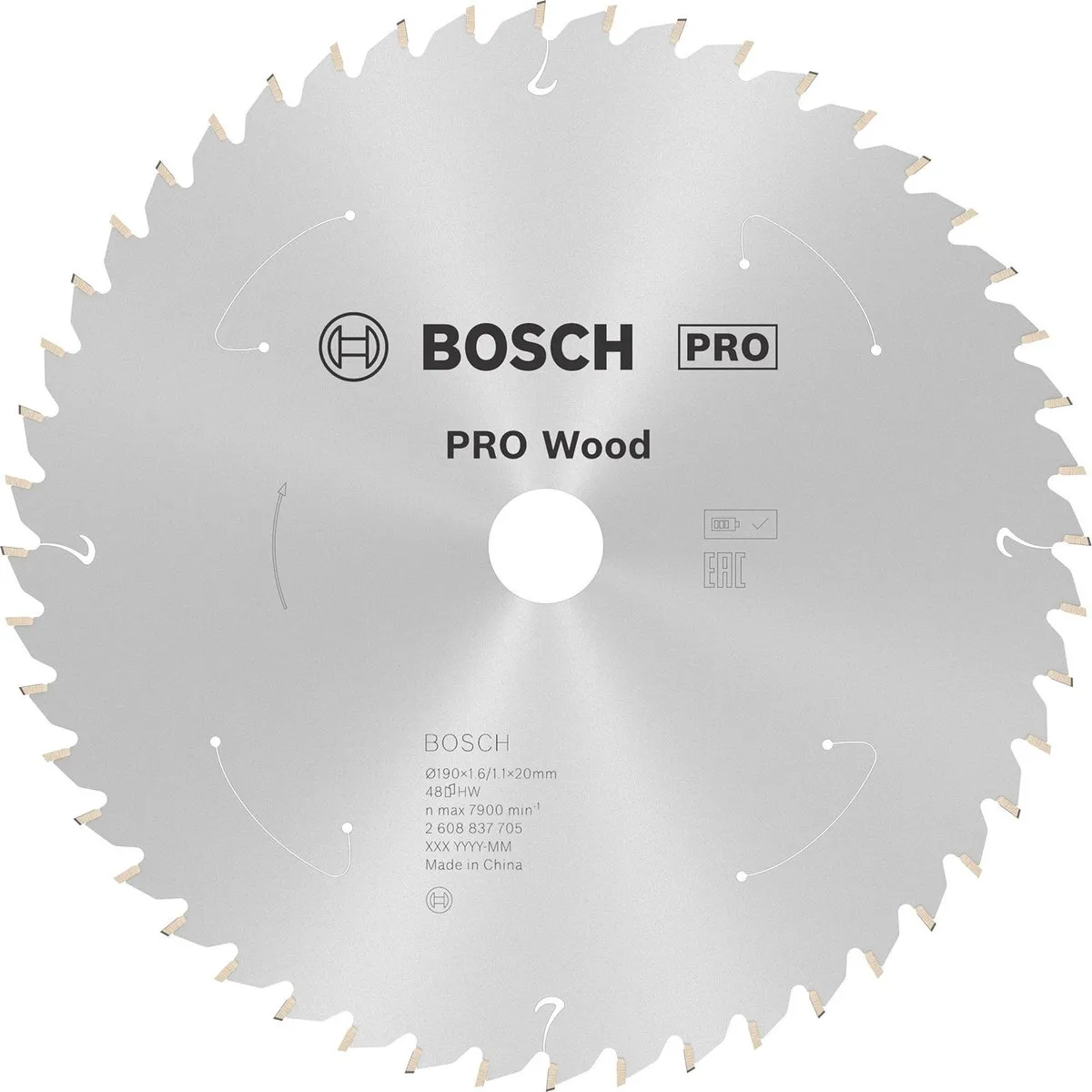 Bosch Professional PRO Wood Zaagblad 190mm 24 Tanden