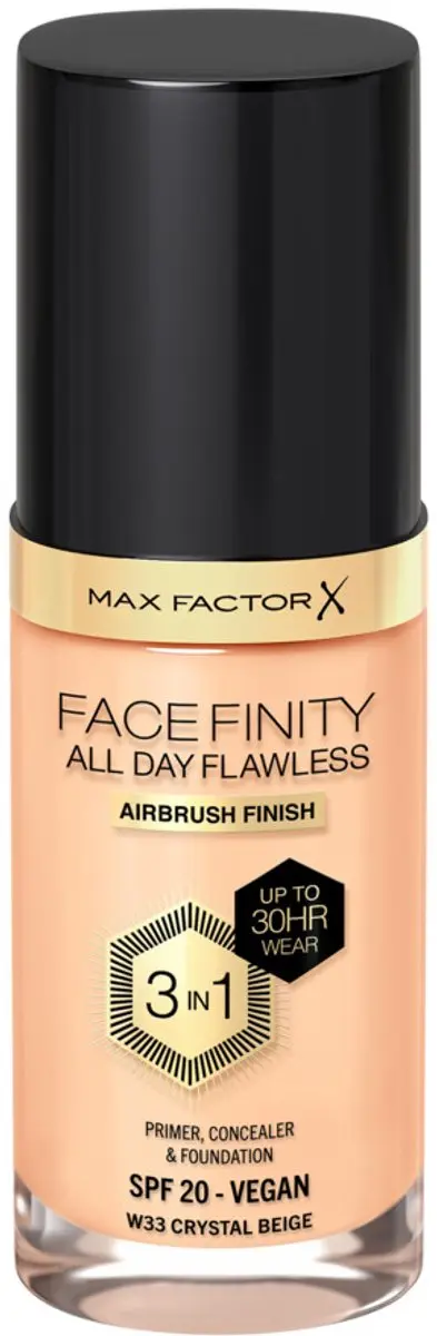 Max Factor Facefinity All Day Flawless Foundation W33 Crystal Beige