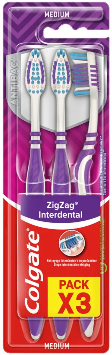 Colgate ZigZag Medium Tandenborstels