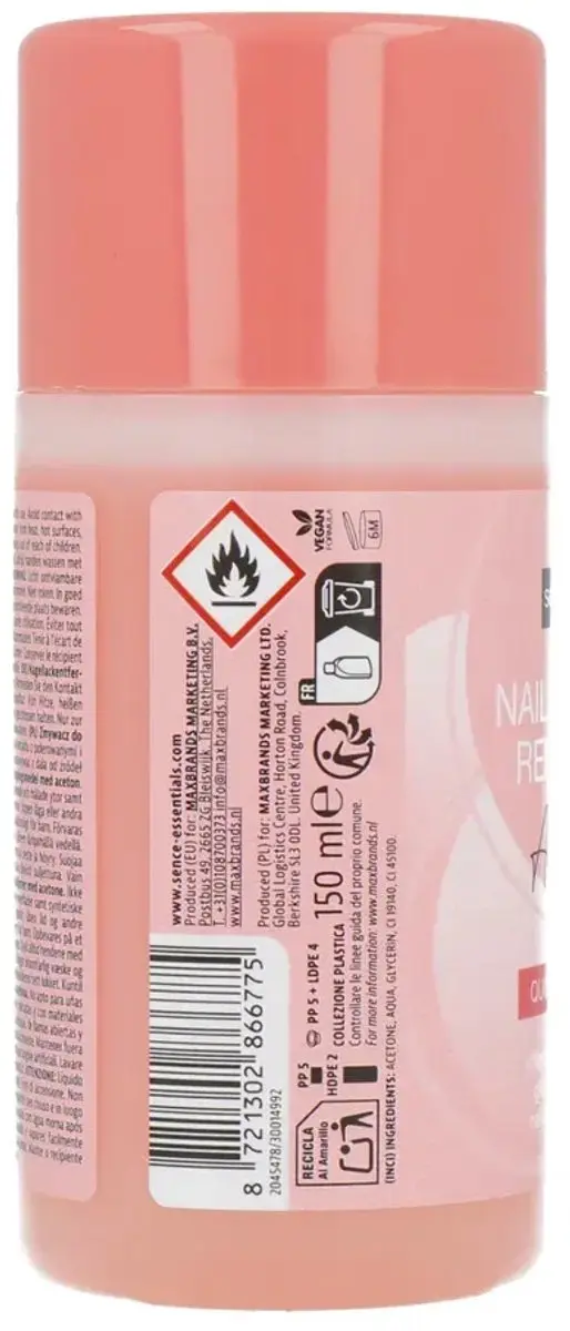 Sence Nagellakremover Aceton 150ml - Roze - afbeelding 3 van 4