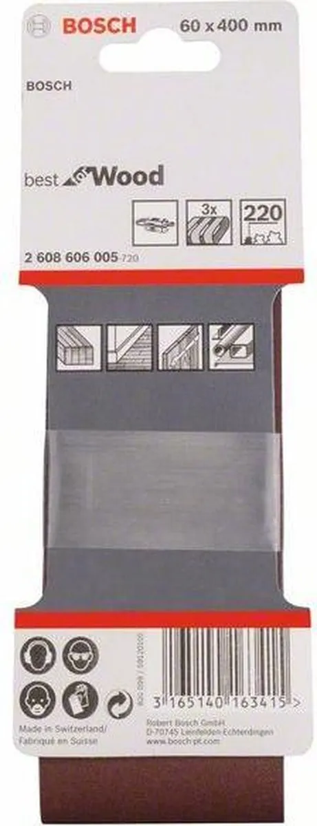 Bosch Professional 3 Banden 60x400mm Best Wood+Paint