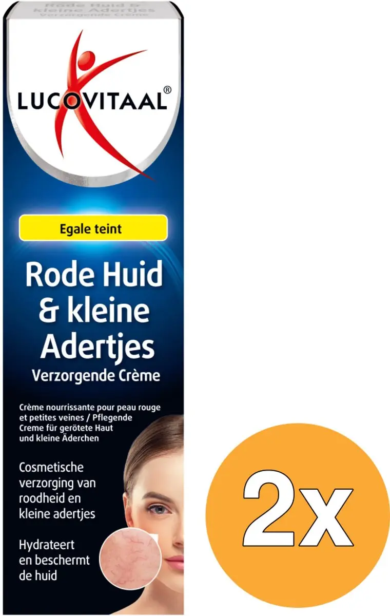 2x Lucovitaal Rode Huid & Kleine Adertjes Crème (30 ml)