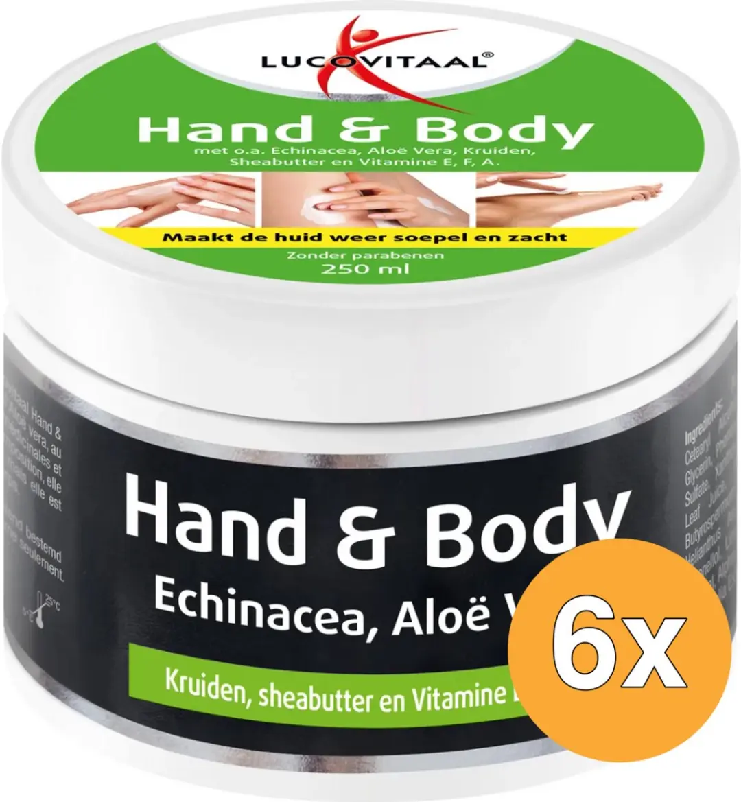 6x Lucovitaal Hand & Body Crème (250 ml)