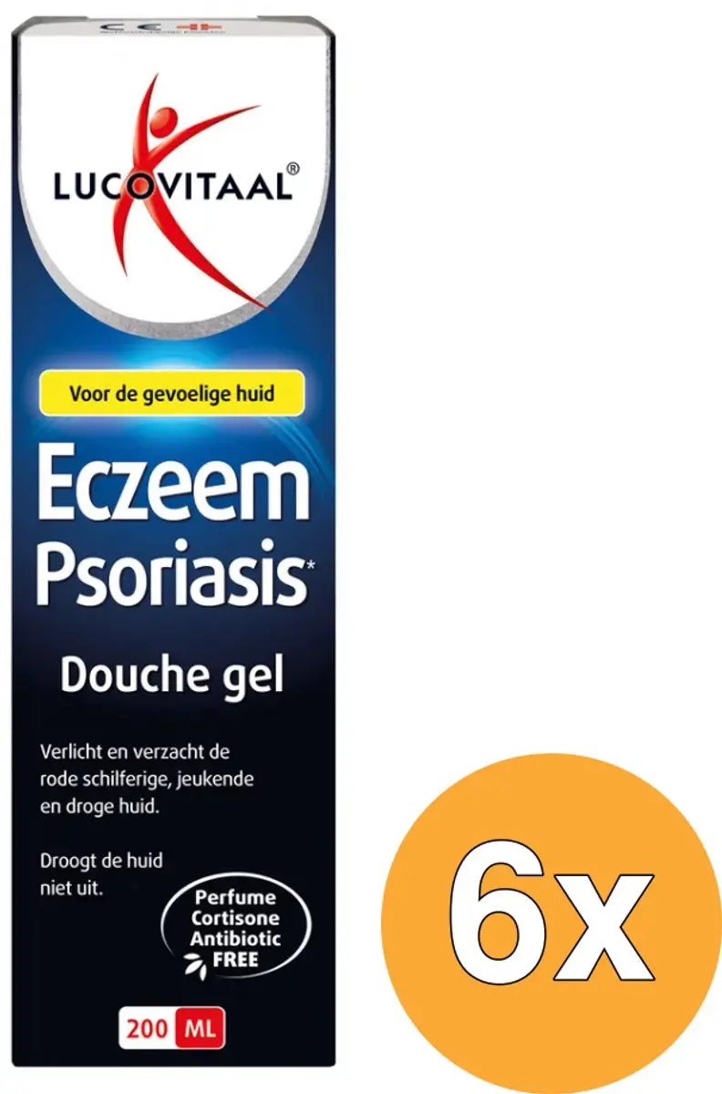 6x Lucovitaal Eczeem Psoriasis Douchegel (200 ml)