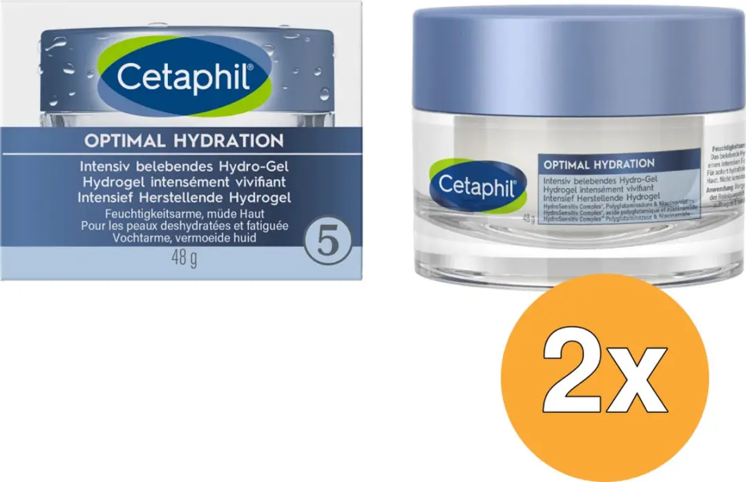 2x Cetaphil Optimal Hydration Intensief Herstellende Hydrogel (48 gr)